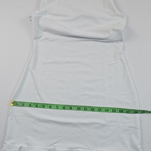 Susana Monaco NWT Boat Neck Ruffle Hem Dress in Sugar White Size‎ Medium - Picture 9 of 13